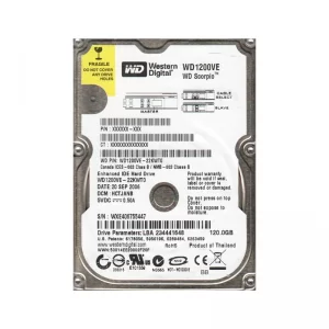 WD1200VE Western Digital Scorpio 120GB 5400K SATA 8MB Cache 2.5"HDD