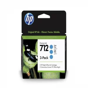 3ED77A HP 712 Cyan Ink Cartridge 29ml 3 Pack