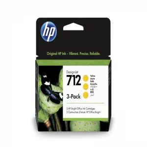 3ED79A HP 712 Yellow Ink Cartridge 29ml 3 Pack