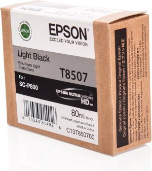 C13T850700 Epson SureColor P800 Light Black Ink Cartridge 80ml